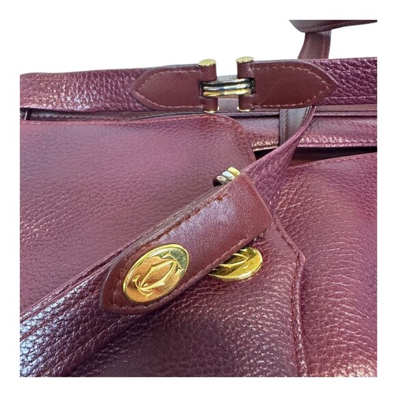 CARTIER Must Line Shoulder Bag Bordeaux leather Women - Picture 5 of 9